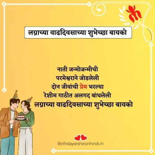marriage anniversary wishes in marathi for wife