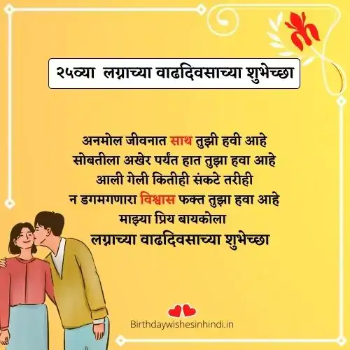 25 marriage anniversary wishes in marathi