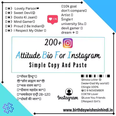 Attitude Bio For Instagram