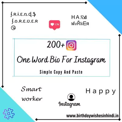 one word bio for instagram