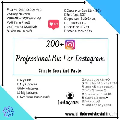 professional bio for instagram