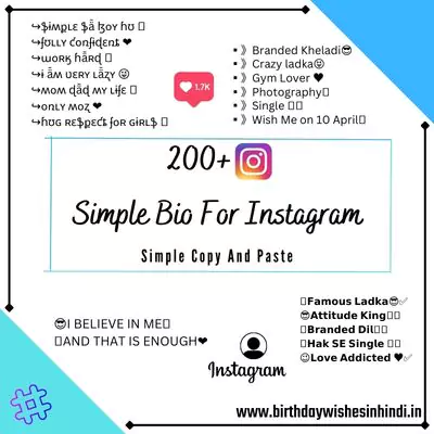 simple bio for instagram